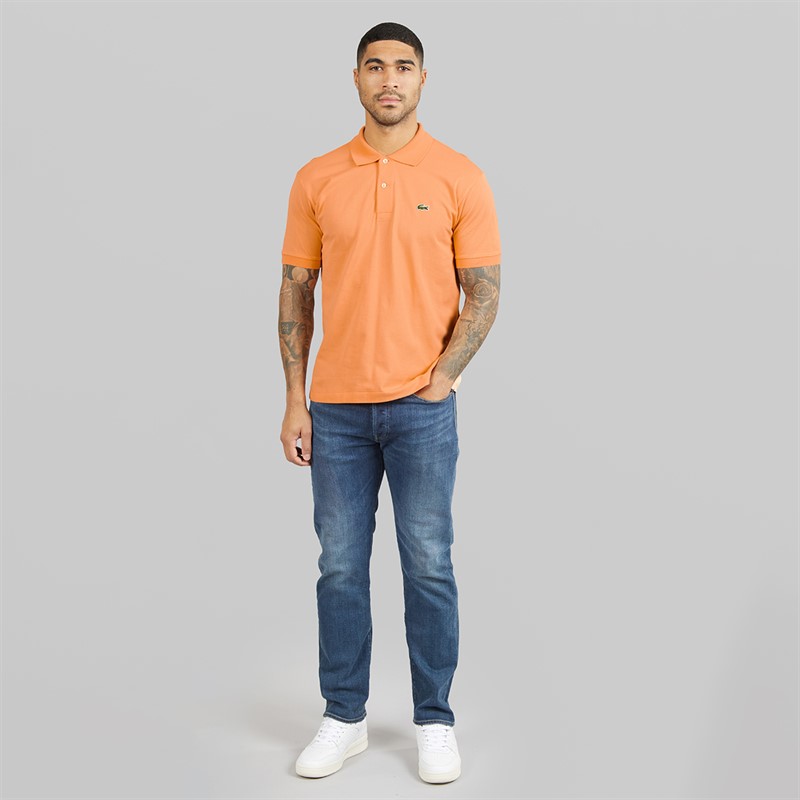 Lacoste Mens Classic Fit Polo Shirt Orange