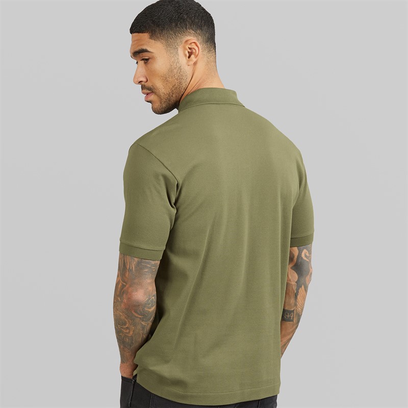 Lacoste Mens Classic Fit Polo Shirt Khaki Green