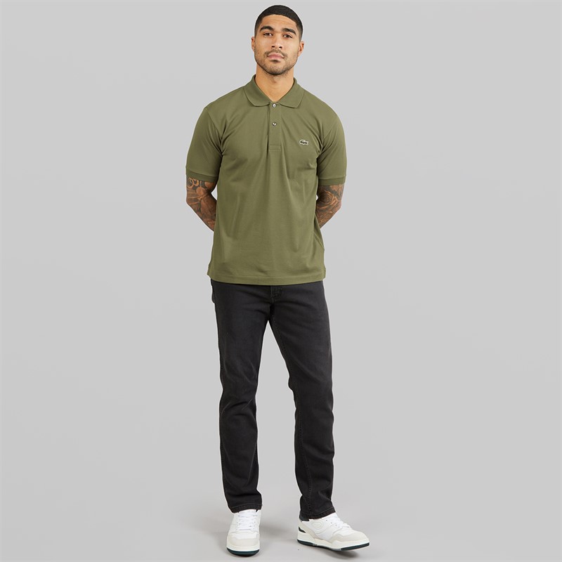 Lacoste Mens Classic Fit Polo Shirt Khaki Green