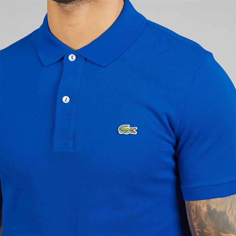 Lacoste Mens Slim Fit Polo Shirt Blue