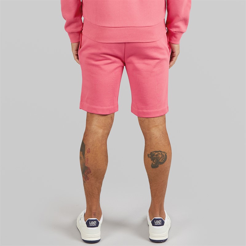 Lacoste Mens Regular Fit Fleece Shorts Pink