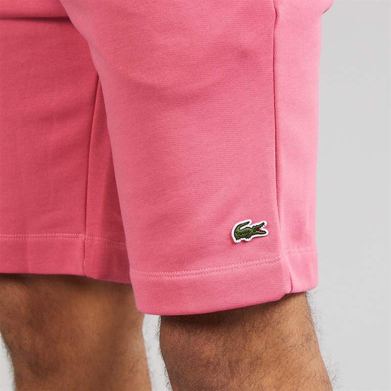 Lacoste Mens Regular Fit Fleece Shorts Pink