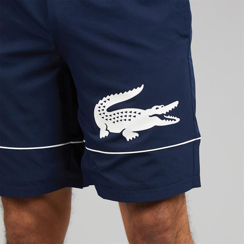 Lacoste Mens Taffeta Shorts Navy Blue/White