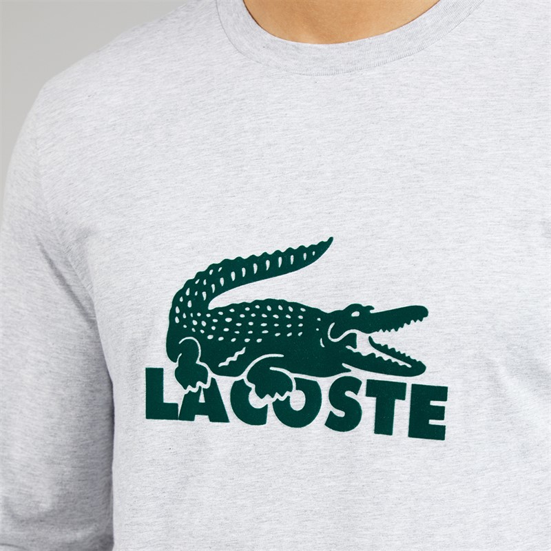 Lacoste Mens Velvet Logo Long Pyjama Set Blue/Grey/Green