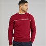 Lacoste Mens Logo Trim Sweatshirt Bordeaux