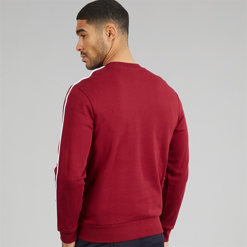 Lacoste Mens Logo Trim Sweatshirt Bordeaux