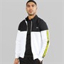 Lacoste Mens Zipped Colour Block Sweatshirt White/Black