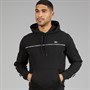 Lacoste Mens Classic Fit Logo Stripe Hoodie Black