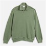 Lacoste Mens Plus Size 1/4 Zip High Neck Interlock Jumper Sage Green