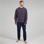 Lacoste Mens Striped Pyjama Set Navy Blue/Red/White