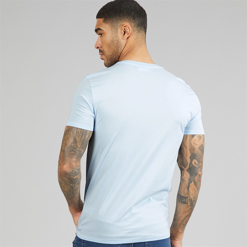 Lacoste Mens Lightweight V-Neck T-Shirt Light Blue