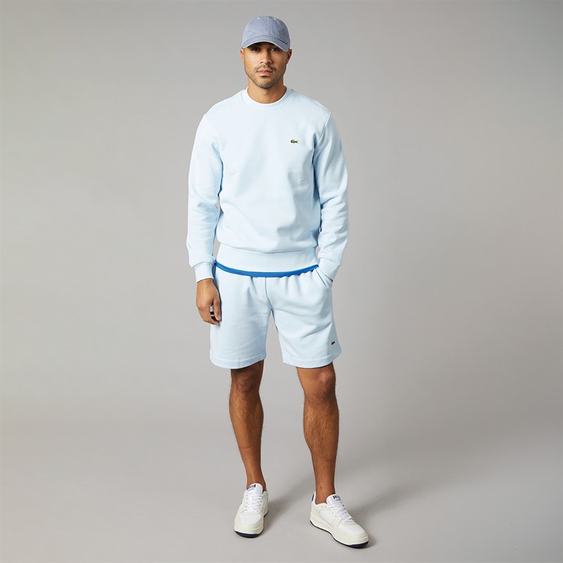 Lacoste Mens Regular Fit Fleece Shorts Light Blue