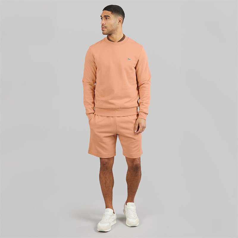 Lacoste Mens Regular Fit Fleece Shorts Pinkish Beige