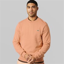 Lacoste Mens Classic Fit Fleece Sweatshirt Pinkish Beige