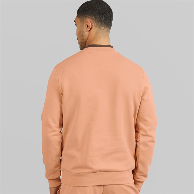 Lacoste Mens Classic Fit Fleece Sweatshirt Pinkish Beige