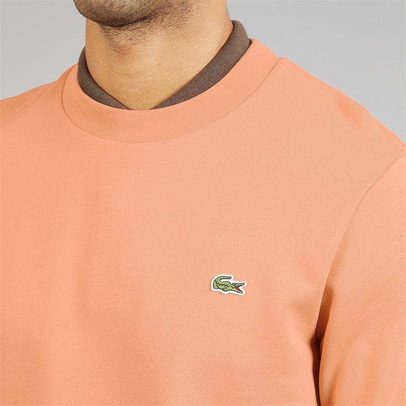 Lacoste Mens Classic Fit Fleece Sweatshirt Pinkish Beige