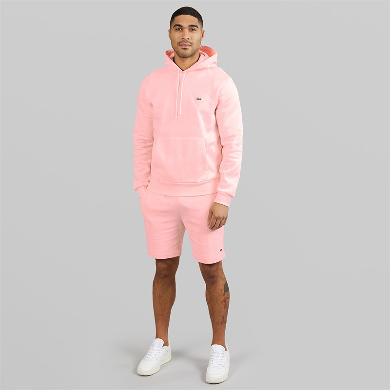 Lacoste Mens Fleece Hoodie Light Pink