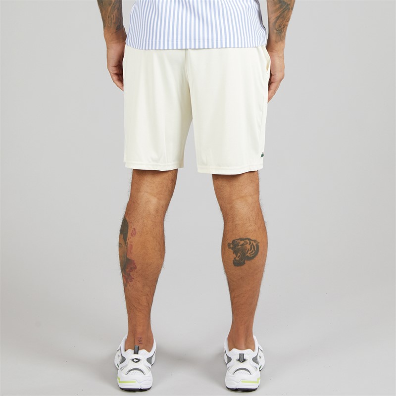 Lacoste Mens Stretch Shorts Ecru White