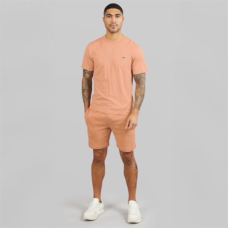 Lacoste Mens Regular Fit Fleece Shorts Pinkish Beige