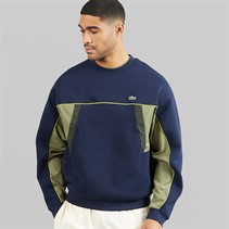 Lacoste Mens Colour Block Sweatshirt Navy/Green