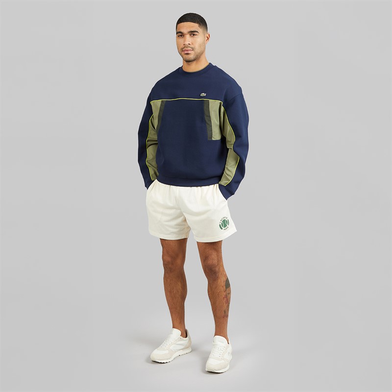 Lacoste Mens Colour Block Sweatshirt Navy/Green