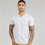 Lacoste Mens Lightweight V-neck T-Shirt Light Heathered Grey