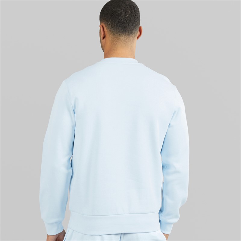 Lacoste Mens Fleece Crew Neck Sweatshirt Light Blue