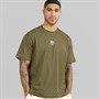 Lacoste Mens Signature Print T-Shirt Khaki Green