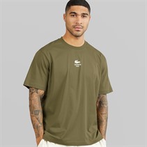 Lacoste Mens Signature Print T-Shirt Khaki Green