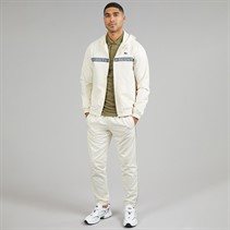 Lacoste Mens Logo Stripe Tracksuit Ecru White