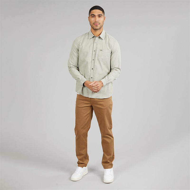 Lacoste Mens Regular Fit Shirt Green/White