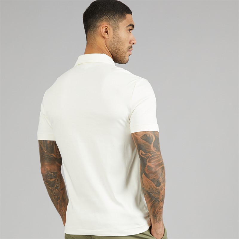 Lacoste Mens Slim Fit Cotton Polo Shirt White
