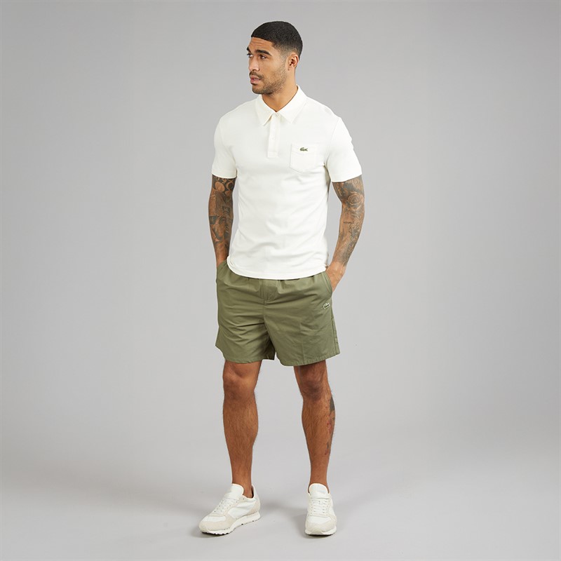 Lacoste Mens Slim Fit Cotton Polo Shirt White