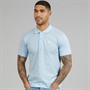 Lacoste Mens Classic Fit Signature Print Polo Shirt Light Blue