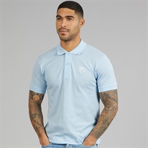 Lacoste Mens Classic Fit Signature Print Polo Shirt Light Blue