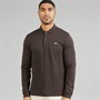 Lacoste Mens Classic Fit Long Sleeve Polo Shirt Dark Brown