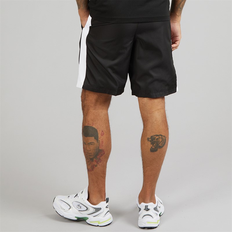 Lacoste Mens Colour Block Shorts Noir/Blanc
