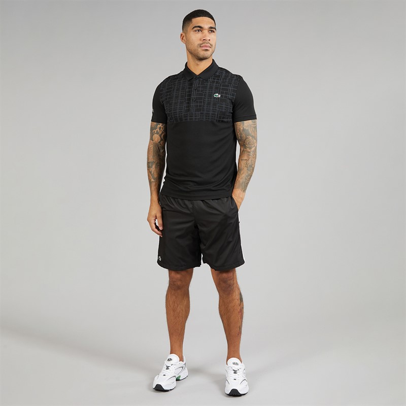 Lacoste Mens Colour Block Shorts Noir/Blanc