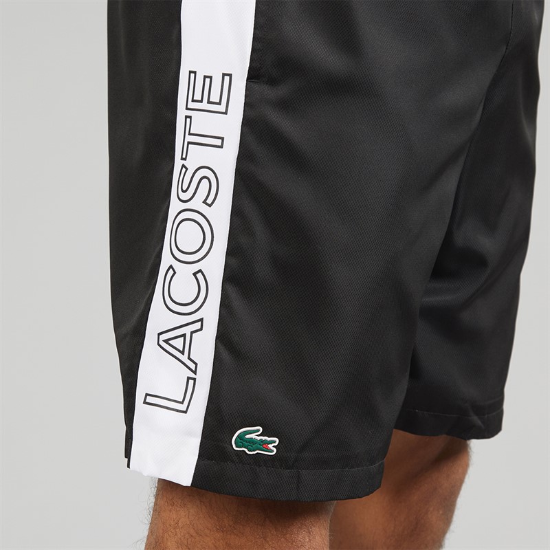 Lacoste Mens Colour Block Shorts Noir/Blanc
