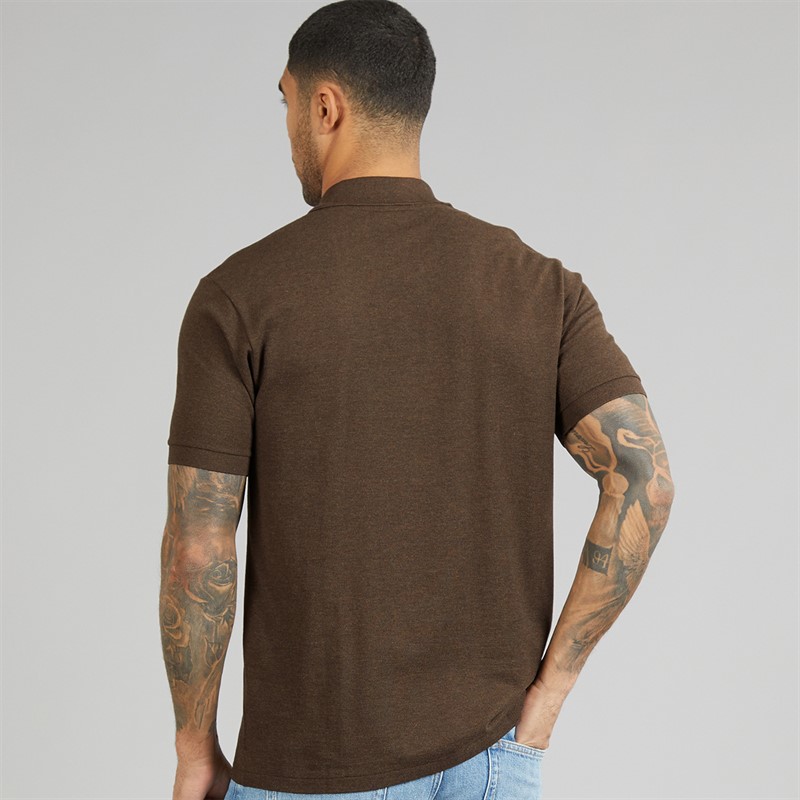 Lacoste Mens Classic Fit Polo Shirt Heathered Brown