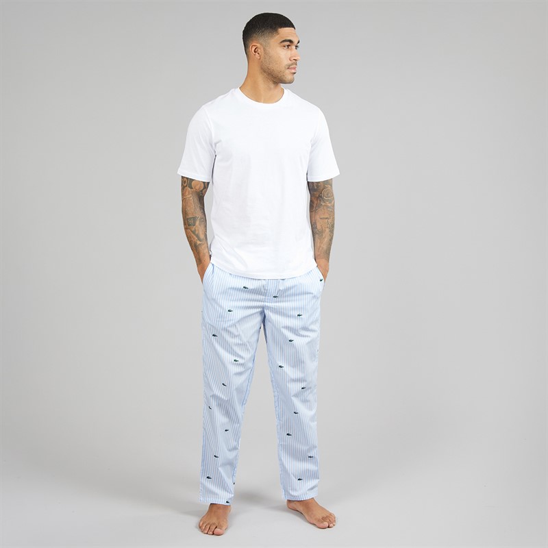 Lacoste Mens Lounge Pants Blue/White/Green