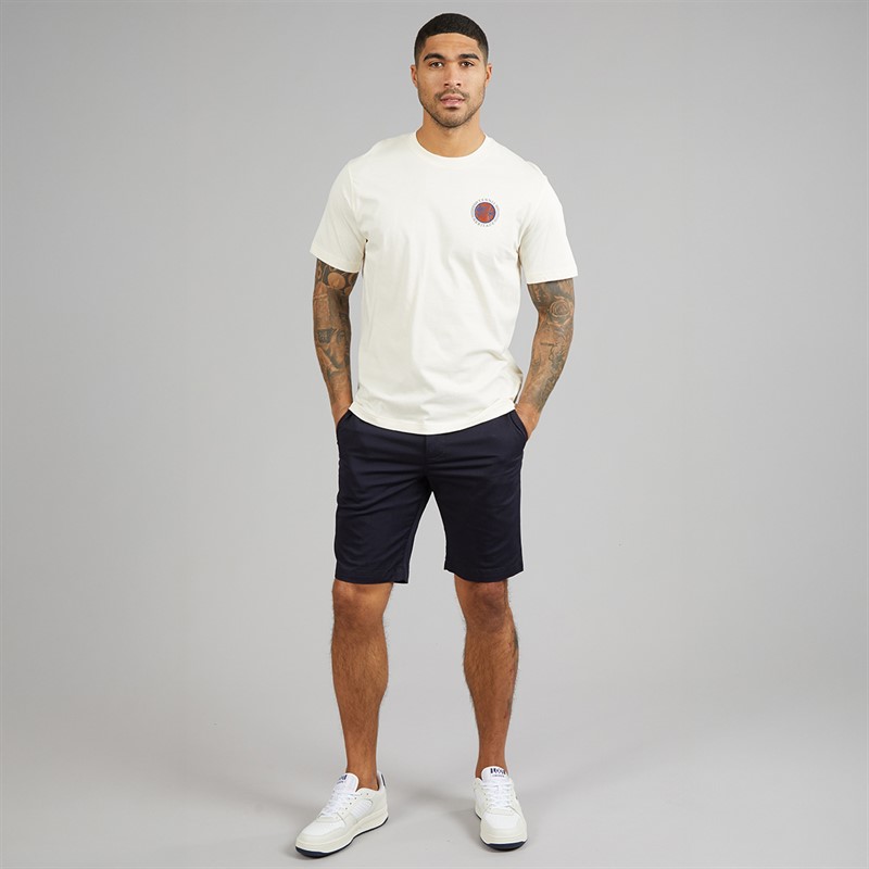 Lacoste Mens Multi Print Jersey T-Shirt Ecru White