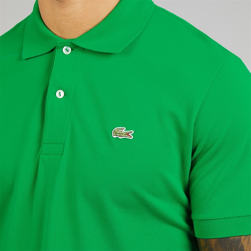 Lacoste Mens Classic Fit Light Polo Lawn Green