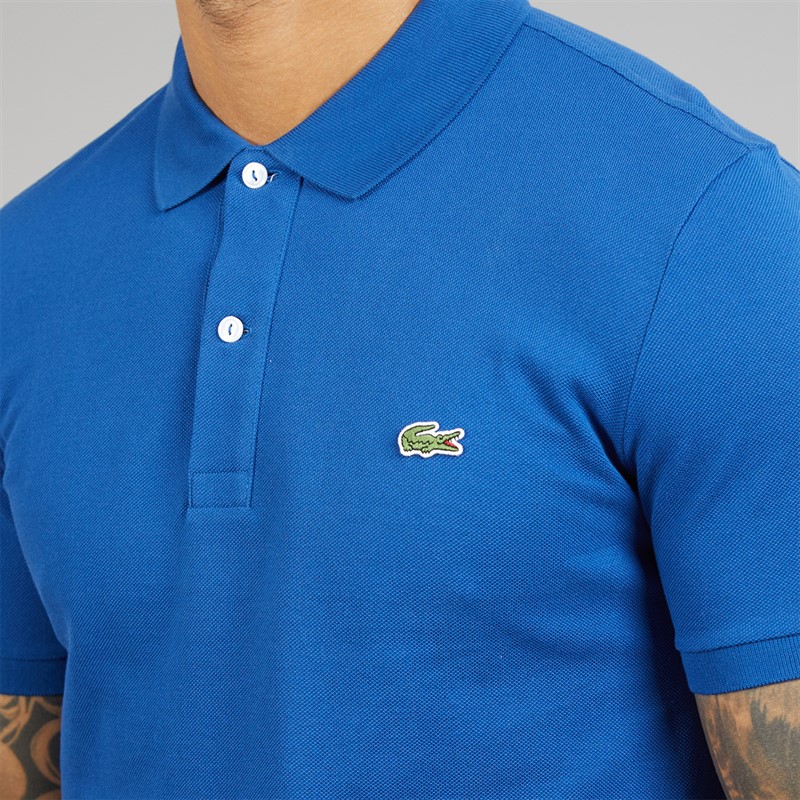 Lacoste Mens Slim Fit Polo Shirt Sapphire Blue