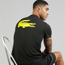 Lacoste Mens T-Shirt Black/Flashy Yellow