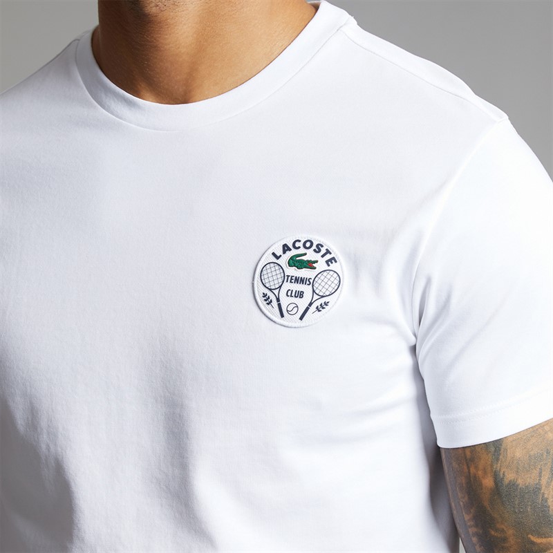 Lacoste Mens Tennis Heritage Badge T-Shirt White