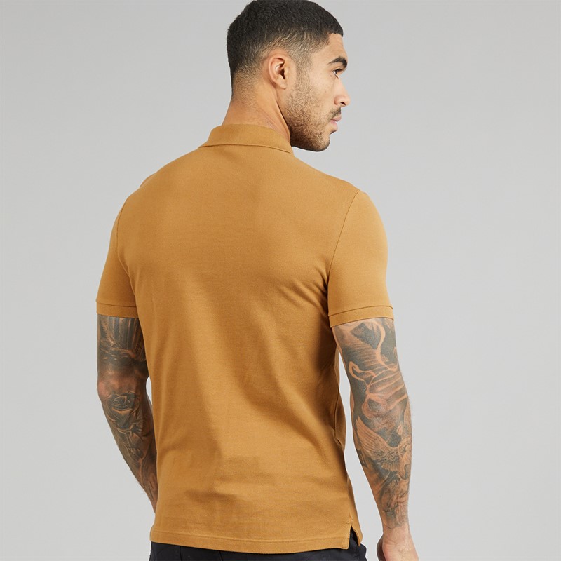 Lacoste Mens Slim Fit Polo Shirt Camel
