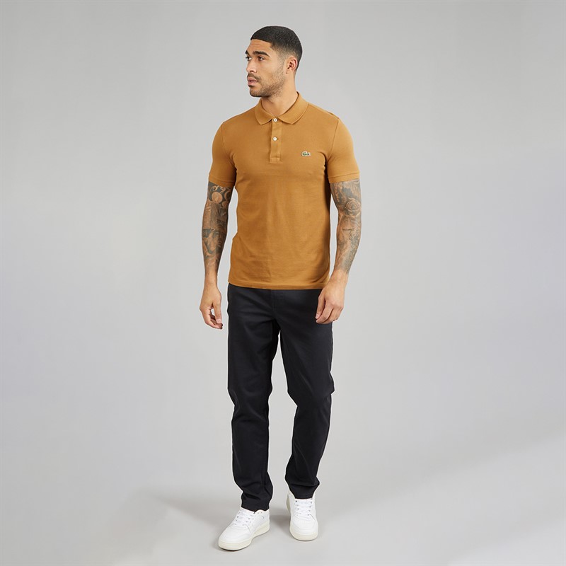 Lacoste Mens Slim Fit Polo Shirt Camel