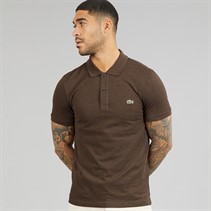 Lacoste Mens Slim Fit Polo Shirt Heathered Brown