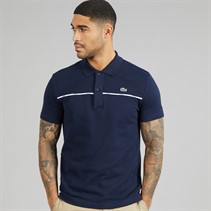 Lacoste Mens Regular Fit Logo Trim Polo Shirt Midnight Blue